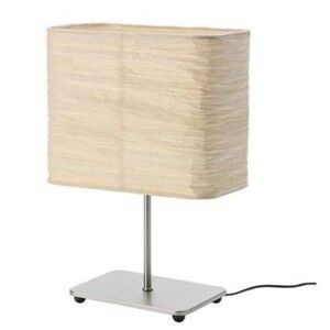 IKEA Magnarp Stainless Table Lamp Crinkle Paper Shade Discontinued Accent Light